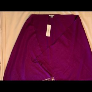 Veronica Beard Pasmina Scarf Cashmere New with Tags nwt Purple